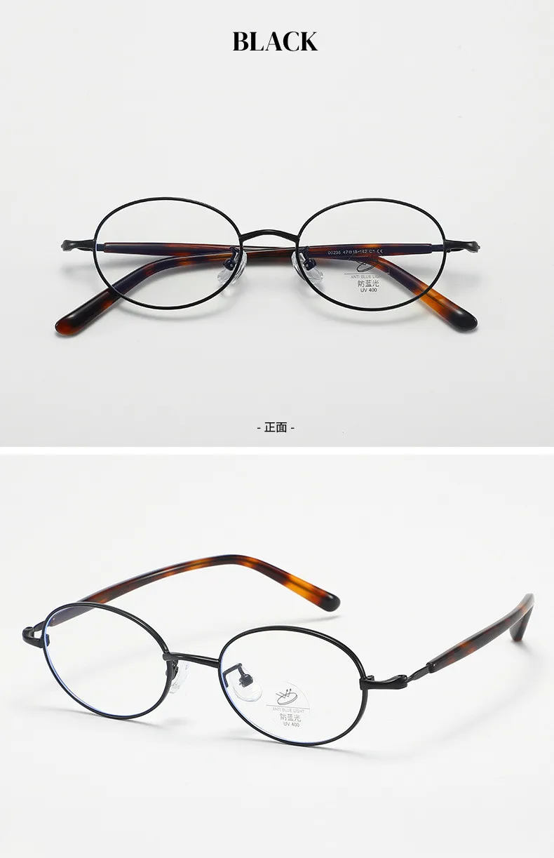 Retro Metall kleine ovale Anti-Blaulicht-Lesebrille für Frauen und Männer Presbyopie-Brille mit Dioptrien 1,0 2,25 2,75 3,0 – Detail 8