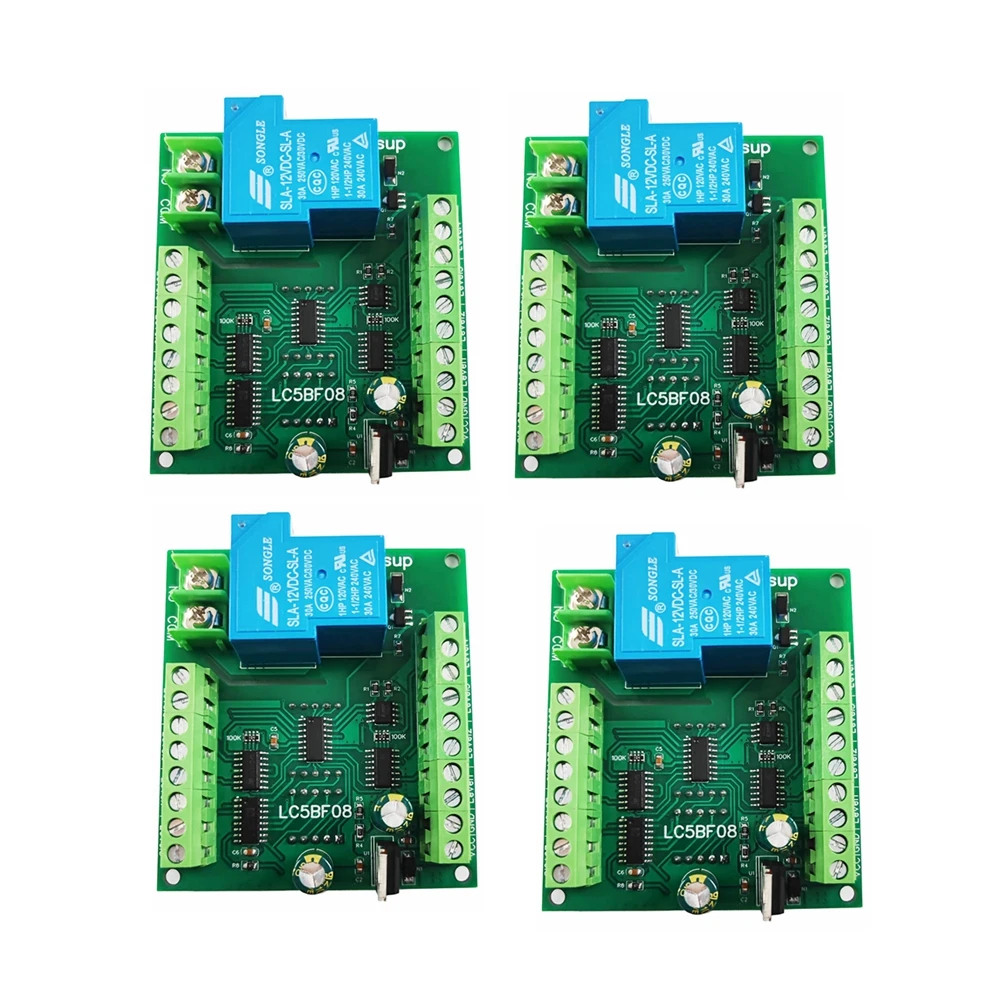 

4PCS 8 Levels Multi-function Water Level Pump Pour Display Controller Liquid Sensor Module Automatic Controll DC 12V 30A