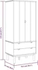 Wardrobe 30.1 "x20.9" x67.7 "solid wood pine, easy to assemble: bedroom handrails and wardrobe 2