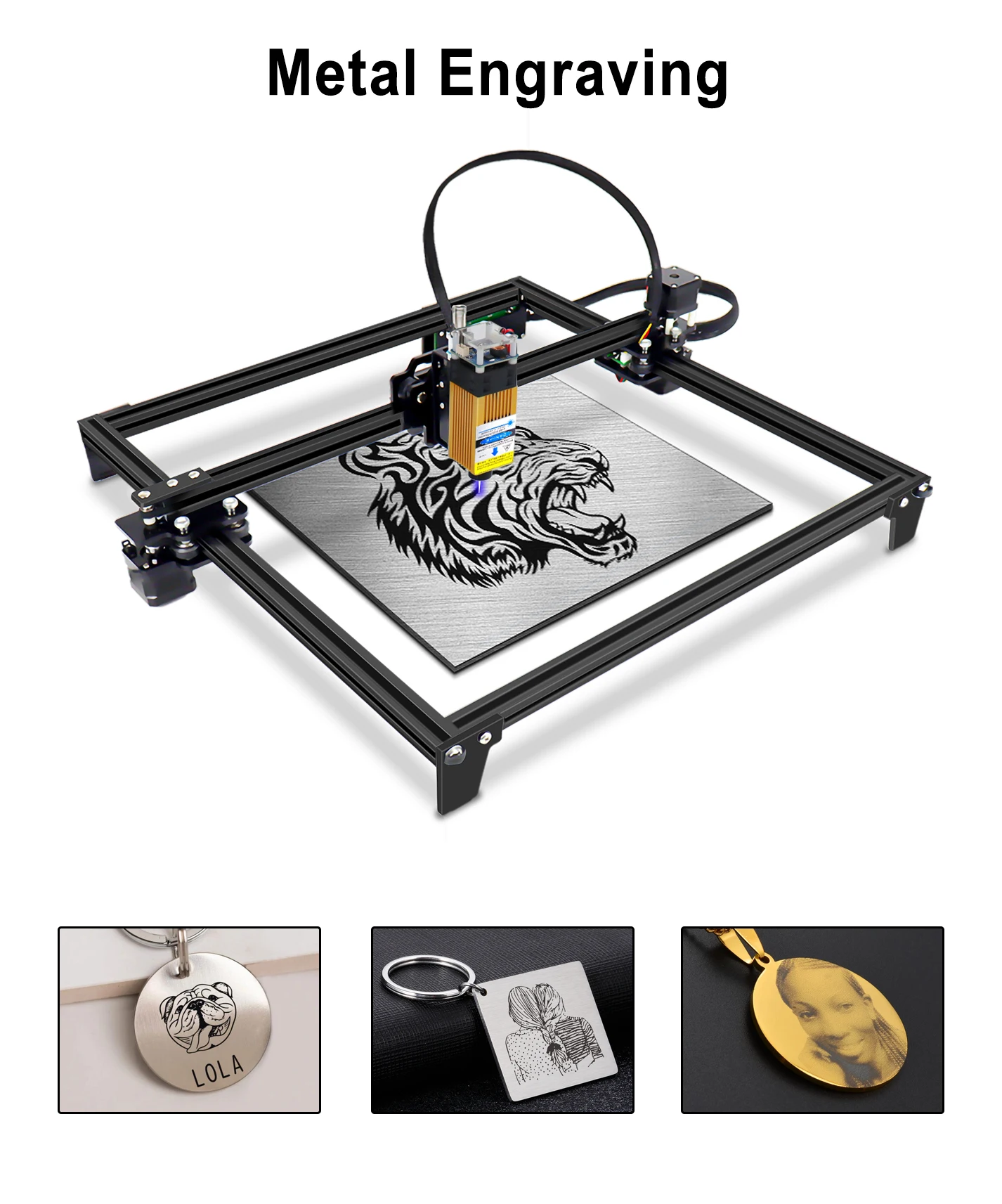 ZBAITU Laser Engraver With 40W Module, FAC Technology, Wireless WIFI Control,24 Hours Offline Working, CNC Machine Cut Wood TOOL wall mounted woodworking bench