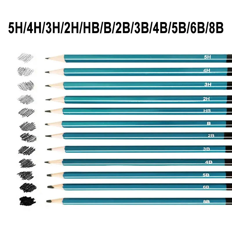Professional 26Pcs 33Pcs 50Pcs Art Set 5H-8B Sketch Drawing Pencil Complete  Kits Charcoal Graphite Stick Bar Eraser For Artist - AliExpress