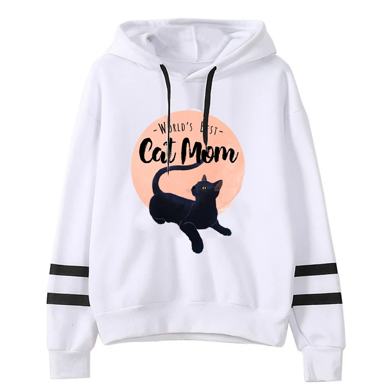 brown hoodie Y2k Hoodies World's Best Cat Mom Print Funny Crewneck Sweatshirt Korean Female Pullovers Women's Clothing Hoodies Sweatshirts naruto hoodie Hoodies & Sweatshirts