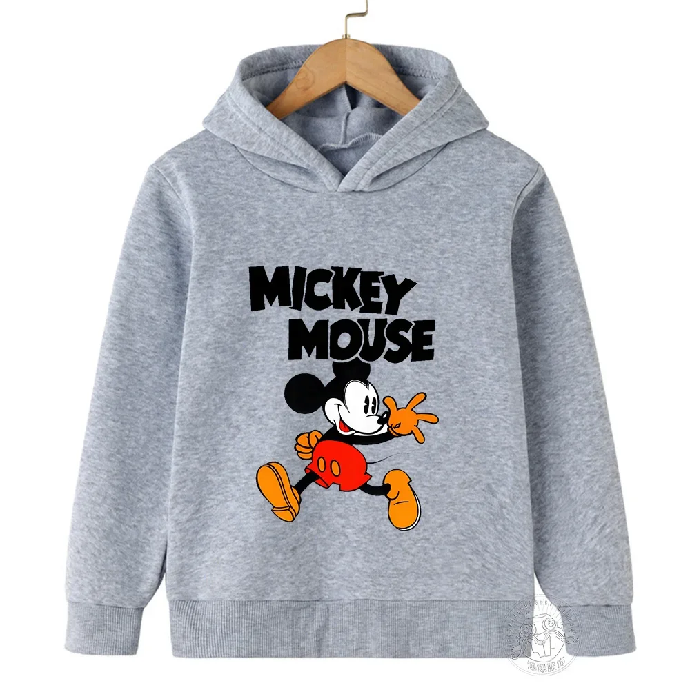 

Disney Minnie Mickey Children's Tracksuit Hoodie Children's Hoodie Cartoon Fashion Print Spring Fall Boys and Girls Top Crewneck