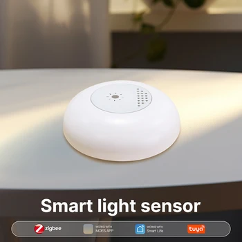 Tuya Zigbee Smart Light Sensor Illuminance Brightness Detection Home Lighting Automation Smart Home Detector APP Control 2