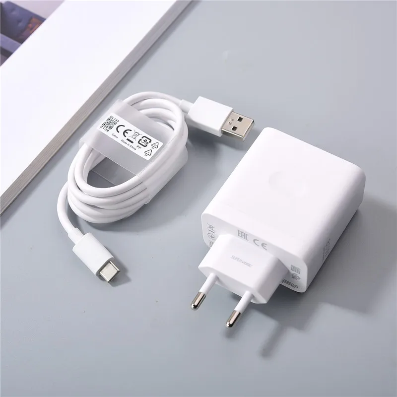 Caricatore 65W OPPO SuperVOOC Con Cavo USB-C Da 1m – Ricarica Rapida Per OPPO Find X5, Reno12, Realme GT E OnePlus
