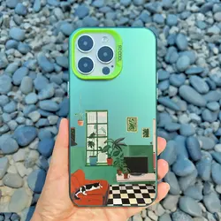 Vibrant Green Leaf Design Phone Case with Artistic Laser Finish - iPhone 17 Pro (CH - Green YLCH 1)