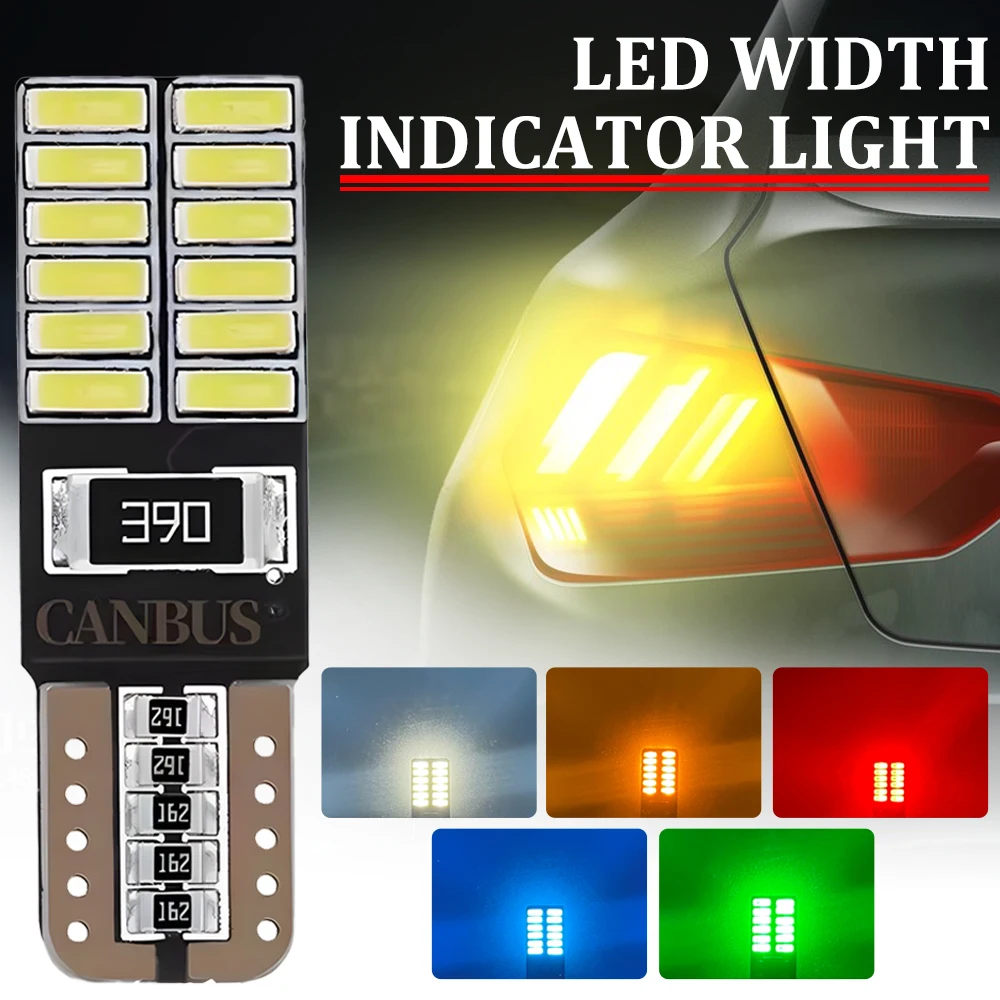 

1pcs Automotive LED width light highlight decoding Automotive LED reading width light T10 4014 24SMD