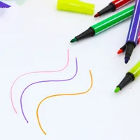 Fancy 12/18/24/36 Colors Washable Colored Pen Painting Marker Artist Drawing Set Student Art Supplies Highlight Water Color Pens 2