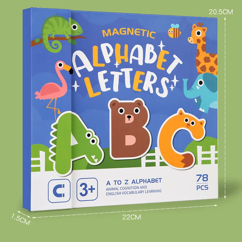 78pcs Magnetic Alphabet Letters,Letters ABC Learning Toys for Preschool Education,Spelling English Word Game,Fridge Stickers 6