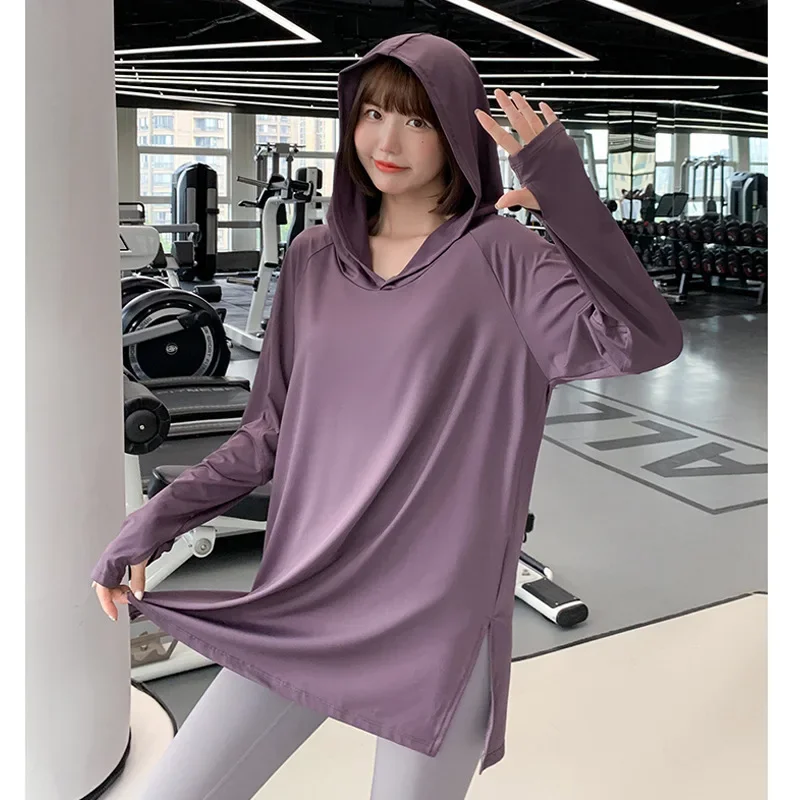 Yoga fitness clothing spring autumn slimming sportswear women running room loose tank tops ladies
