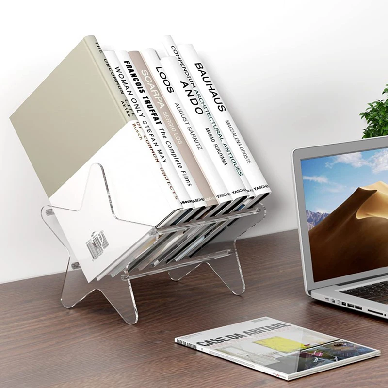 Acrylic Risers for Display Stand Holder Versatile Shelf Showcase Rack For Books Albums And Records Home Accessories 4