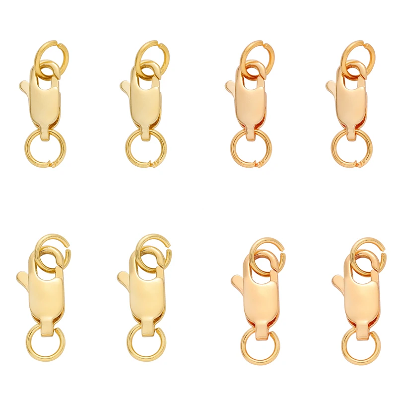 Real Pure 18K Yellow Gold Clasp Hooks Bracelet Necklace Connector Lobster  Circle