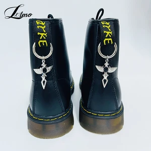 Personal Metal Hollow Pentagonal Star Martin Boot Buckle Sweet Cool Star Cross Love Pendant Martin Boots Shoe Accessories