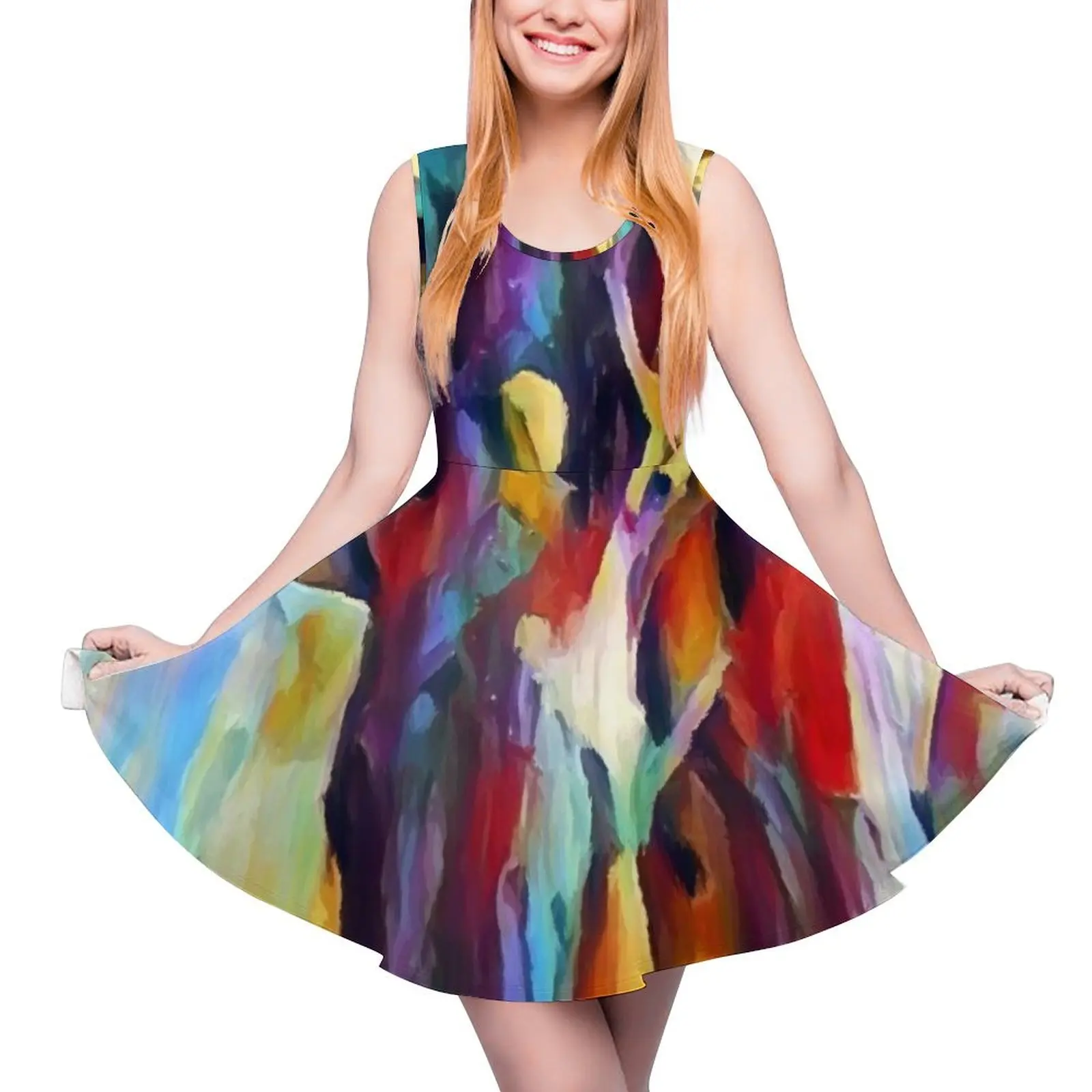 Elephant Sleeveless Dress evening dress ladies summer dress korean women for woman