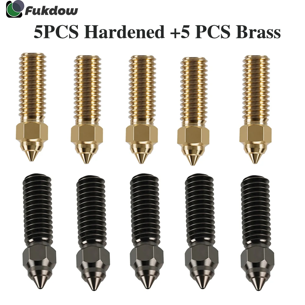 Premium Brass-Plated Copper Hard Steel 3D Printer Nozzles