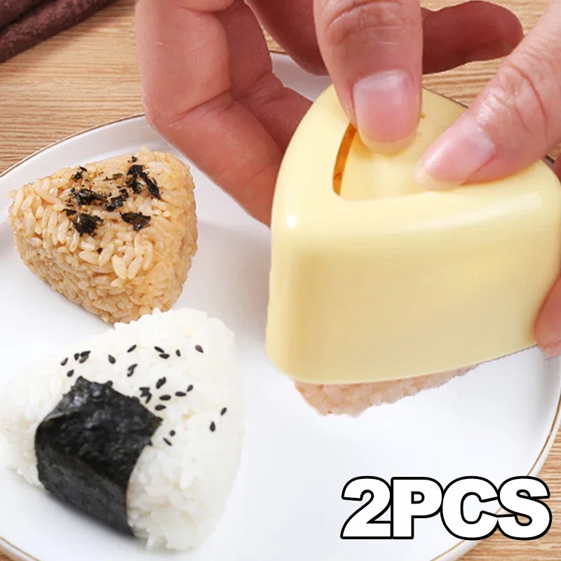 Molde Triangular de plástico para Sushi, accesorios de cocina, Onigiri,  Bola de arroz, prensa de alimentos, Bento japonés, bebé, 1/2 piezas