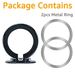 Universal Magnetic Car Phone Holder Stand - Metal Mount for Seamless Hands - Free Experience (Black)