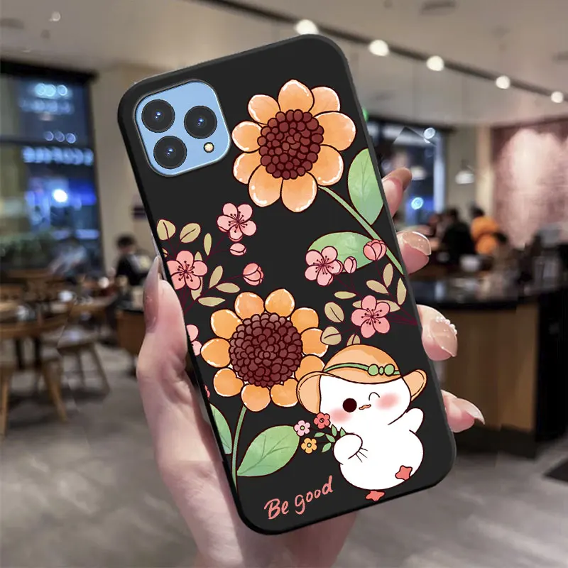 Butterfly Flower Shockproof Silicone Phone Case - Soft TPU Protective Cover