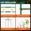 SucceBuy 6 Packs Tomato Cages for Garden Trellis Plant Stakes Suppor for Raised Garden Bed Vegetables Flowers Climbing Plants