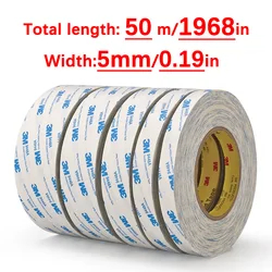 Ultra - Thin High Viscosity Double - Sided Adhesive - Strong, Non - Trace, High - Temperature Tape (5mm50m - 0.19in1968in)