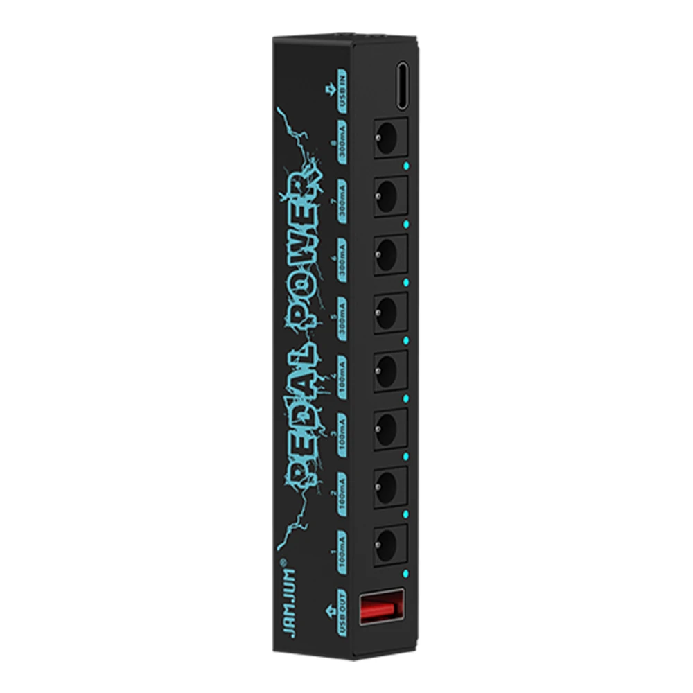 9V 8-Isolated Output Guitar Pedal Power Supply Type-C/USB Input Short-Circuit Saf