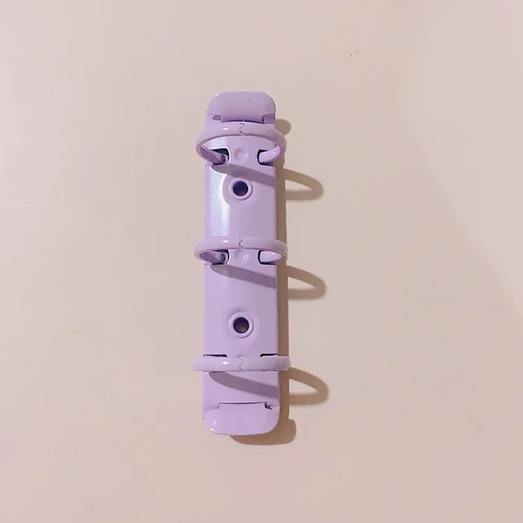 Stationery Binding Clip Elastic O-shaped Adjustable Iron Mini Loose Leaf 3-hole Metal Rings binder clips metal clamp clips