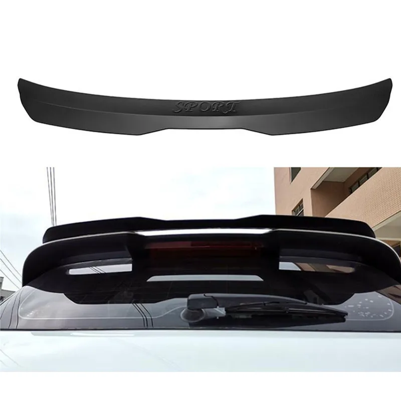 Car Rear Roof Lip Spoiler Wing Abs Decoration Strips Matte Black Glossy