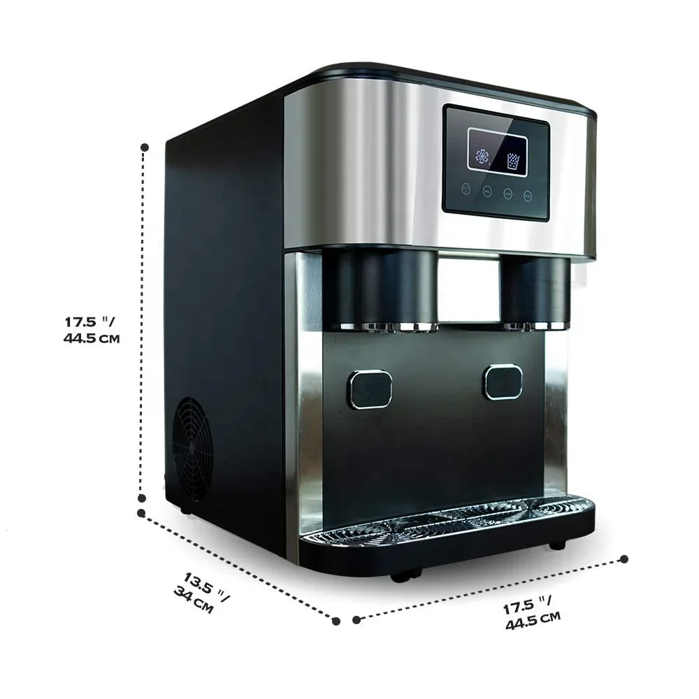 YYHC-Portable Mini Ice Maker cold water 2 Size Ice Cubes Self-Cleaning Touch Control Making Machine Home Use Party 15kg