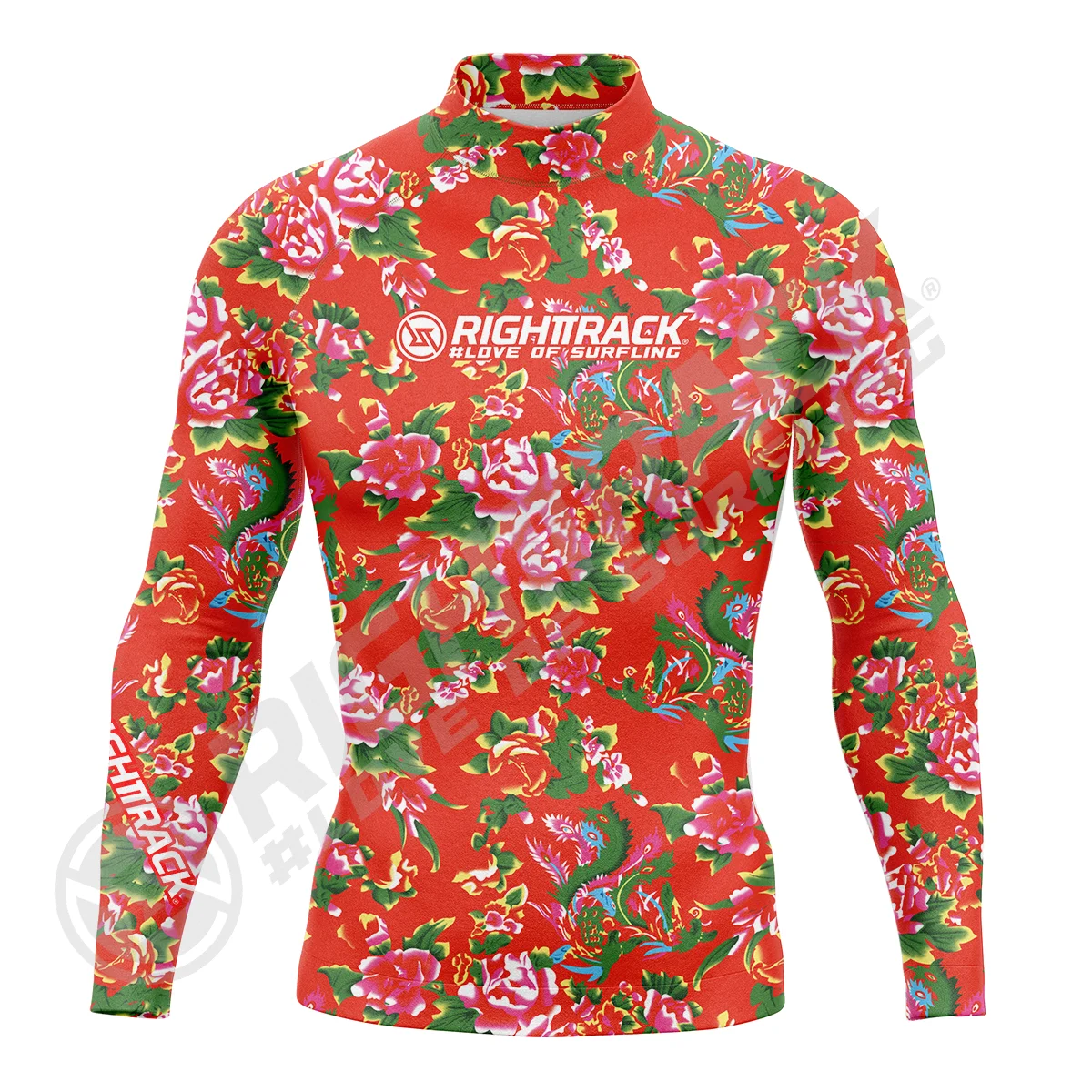 Men's Surfing Shirt Spray Camo Lycra Rashguard RIGHTTRACK Surf Sportswear Beach UV Swimwear UPF50+ mens surfing rashguard