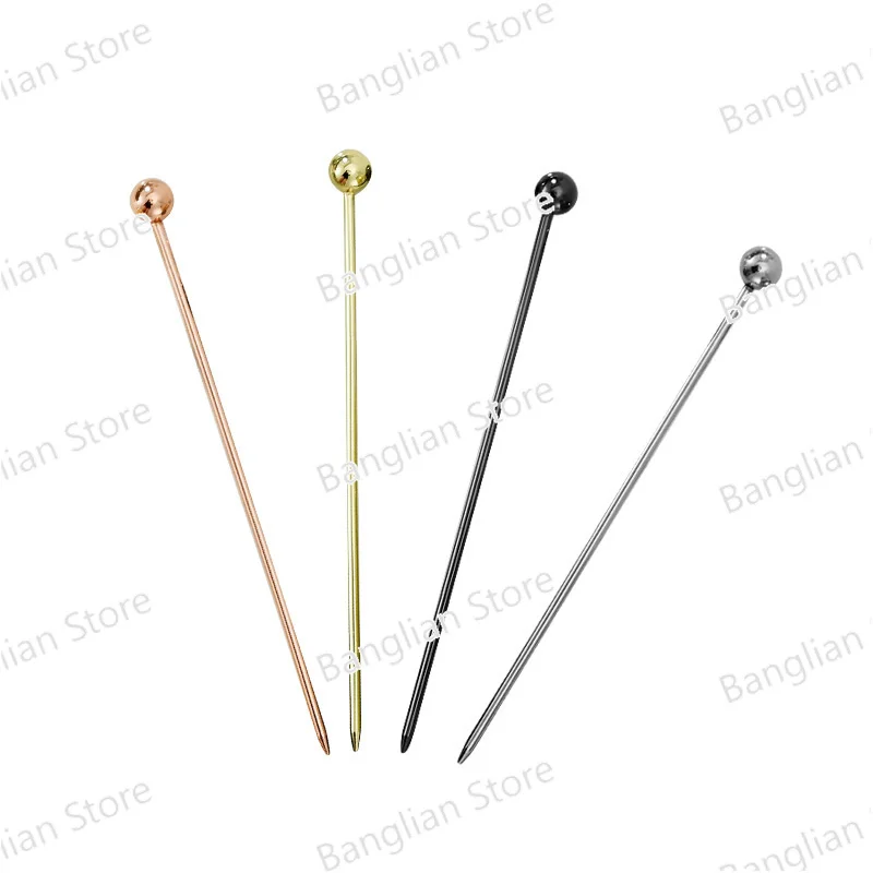 

304 Stainless Steel Fruit Needle Creative Cocktail Stick Fruit Fork Wine Mixing Stick Wine Mixing Utensils Decoration