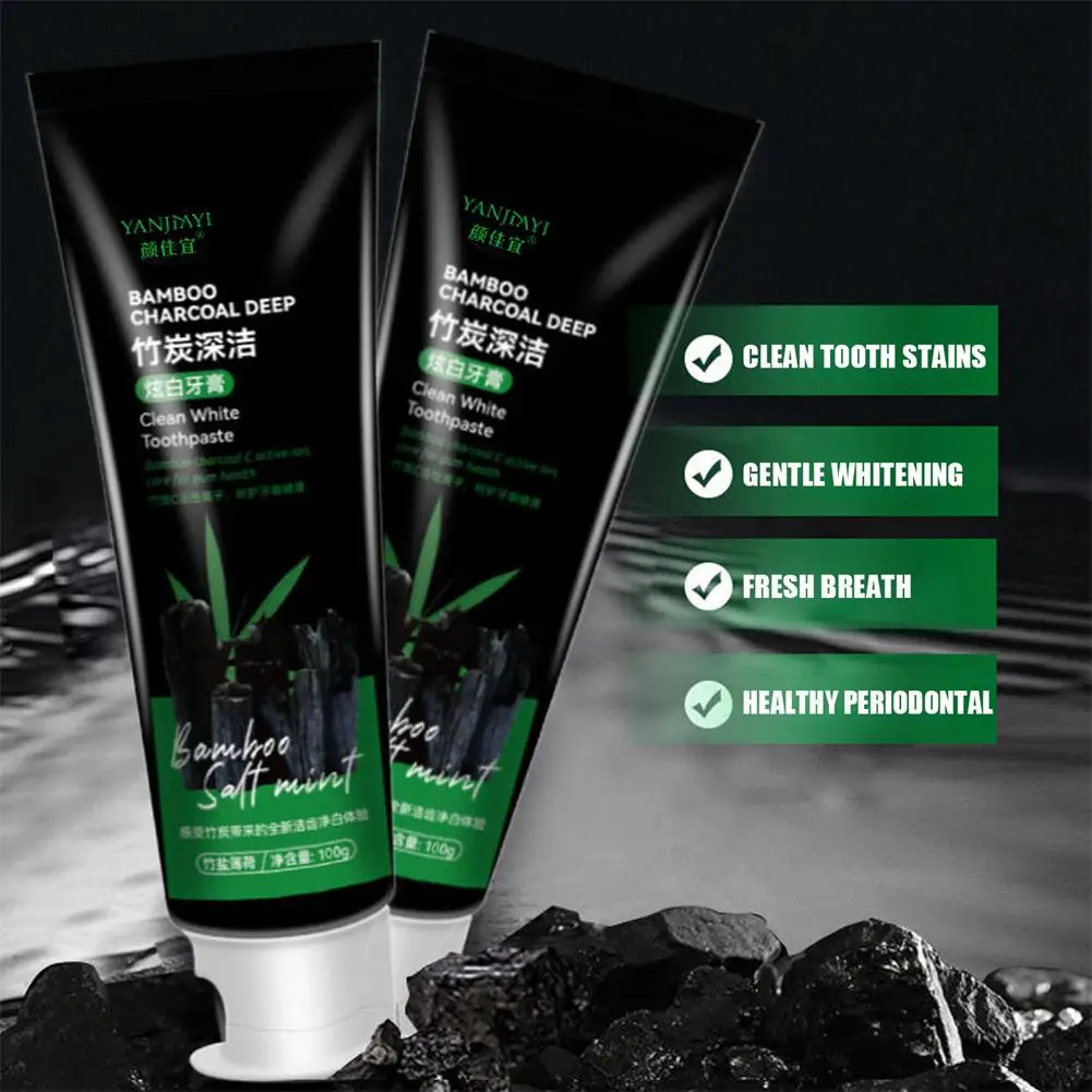 Bamboo Charcoal Toothpaste Whitening Teeth Activated Carbon Removing Yellow Teeth Cleaning Tooth Oral Fresh Oral Health Care teeth whitening essence teeth whitening product teeth health product
