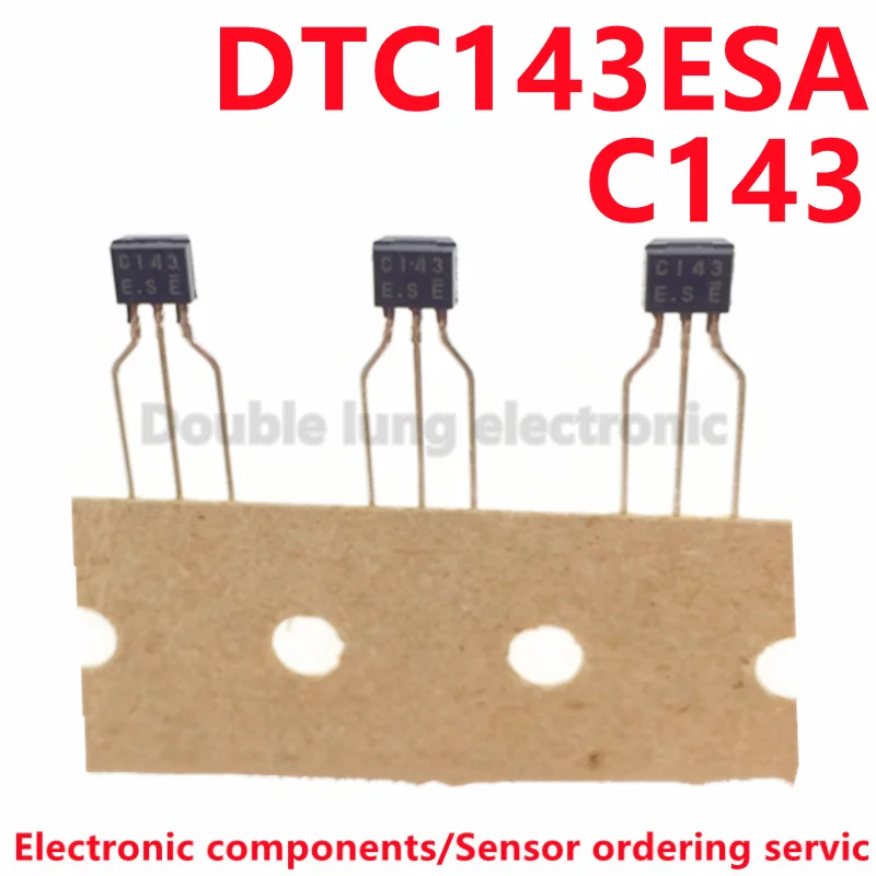 10PCS/100PCS/1000PCS/LOT  DTC143ESA DTC143ES  DTC143 C143 TO-92S  Transistor Silicon Digital transistors (built-in resistors)