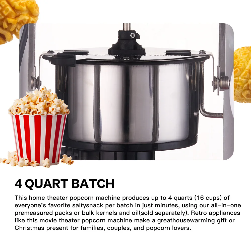 Commercial Popcorn Machine Fully Automatic Popcorn Machine Household Small