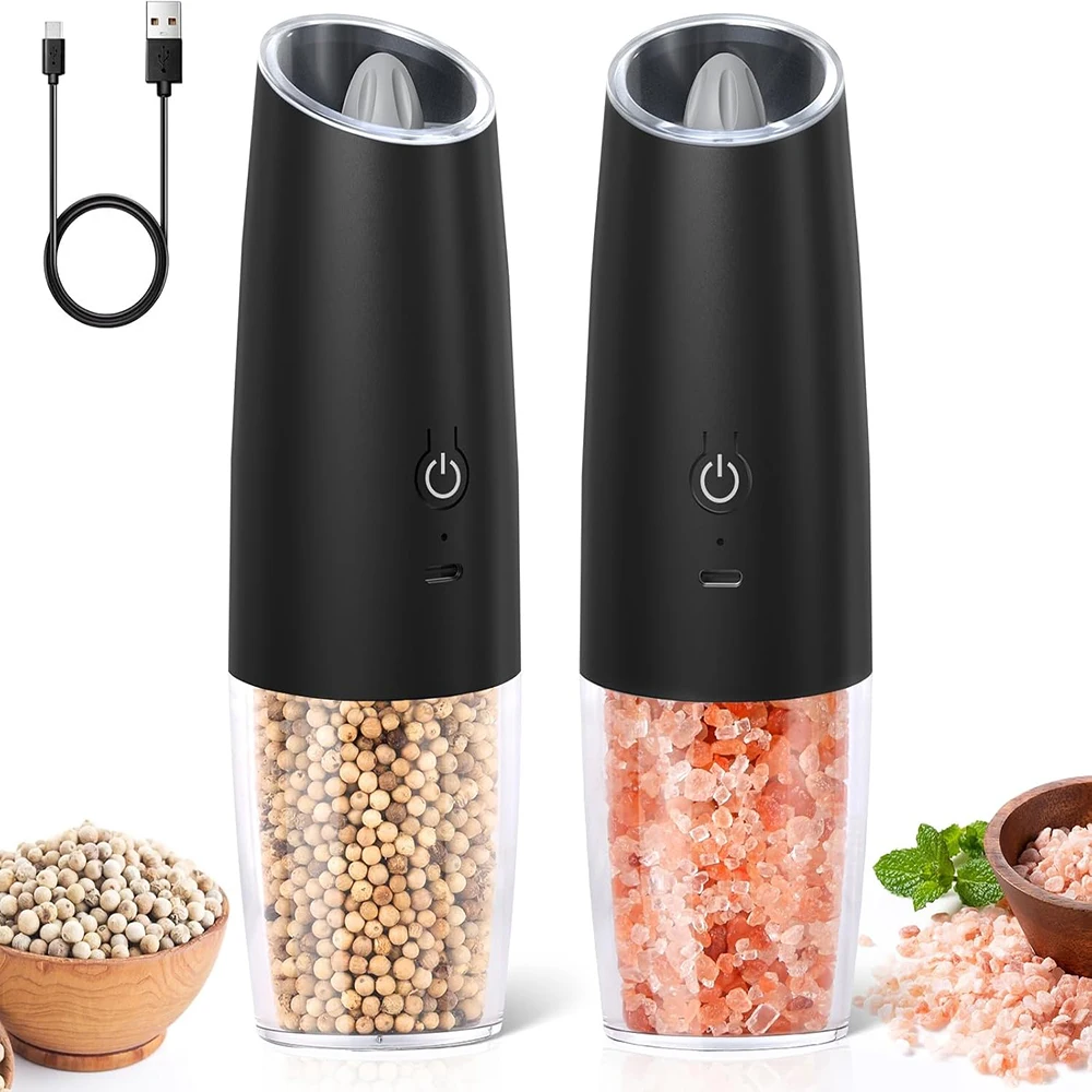 Gravity Induction Pepper Mill Electric Grinder Automatic Gravity Sensing Salt Shaker Spice Grinder Kitchen Seasoning Bottle
