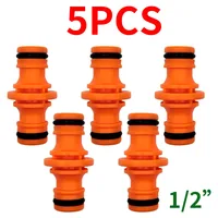 5PCS Joiner Repair Connector Coupling 1/2'' Garden Hose Tubing Fitting Pipe Quick Drip Irrigation Watering System for Greenhouse 6