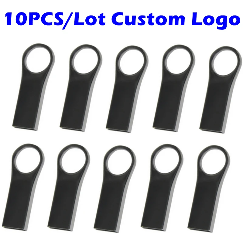 

10PCS Free Custom Logo Gift USB Flash Drive Pendrive 4gb 8gb 16gb 32gb 128mb USB 2.0 Pen Drive Disk Metal Cle USB 2.0