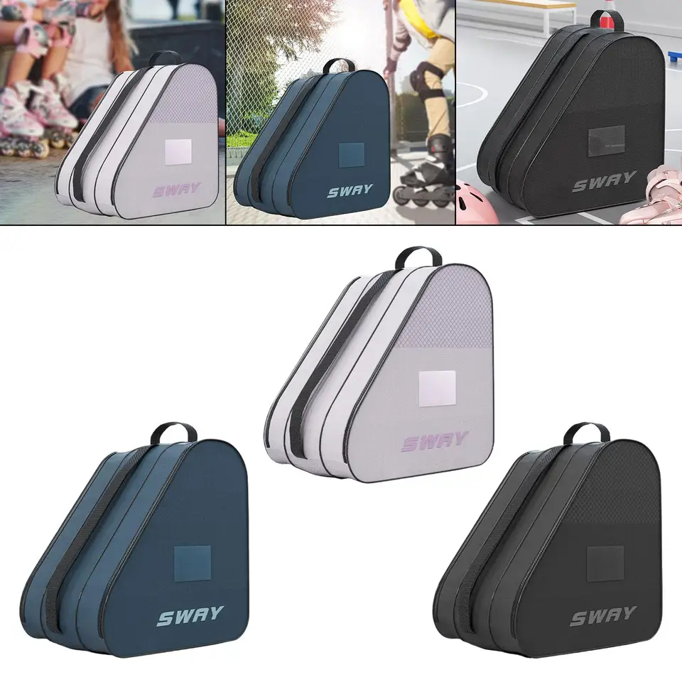 Borsa Per Pattini Da Ghiaccio E Rotelle – Impermeabile, Cinghie Regolabili, Scomparti Multipli Per Uomo, Donna E Bambini