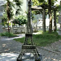 Paris Effiel Tower Figures Statues Building Model Fashion Romantic Retro Bronze Sculpture Home Desktop Metal Decorative Ornament - Image 3