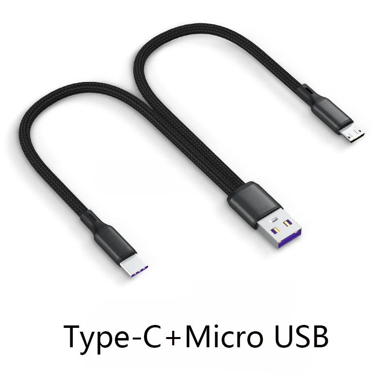 Dual USB-C Splitter Cable with Quick Charge & High-Speed Data Transfer