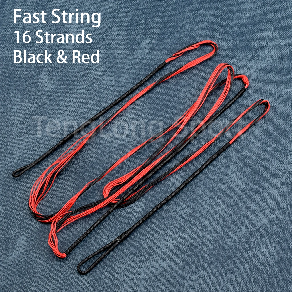 Archery Bowstring Recurve Bow String 12/16 Strands 48-70in Black White Red For Recurve Bow Long Bow Traditional Bow 3