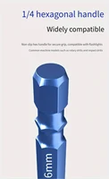 Bleu nouvelle foret excentrique dentelé à quatre lames foret en acier inoxydable pour béton et acier inoxydable moulé à sec pour carreaux complets, céramique, verre, marbre 3