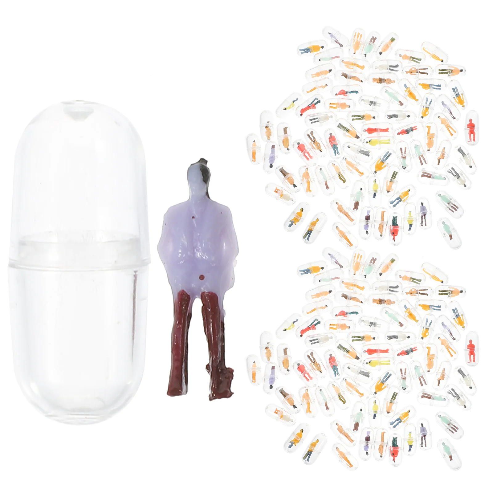 

100 Pcs Villain Capsule DIY Glue Phone Case Decoration Mini Character Statue Miniature Scene Model Human Toys Epoxy