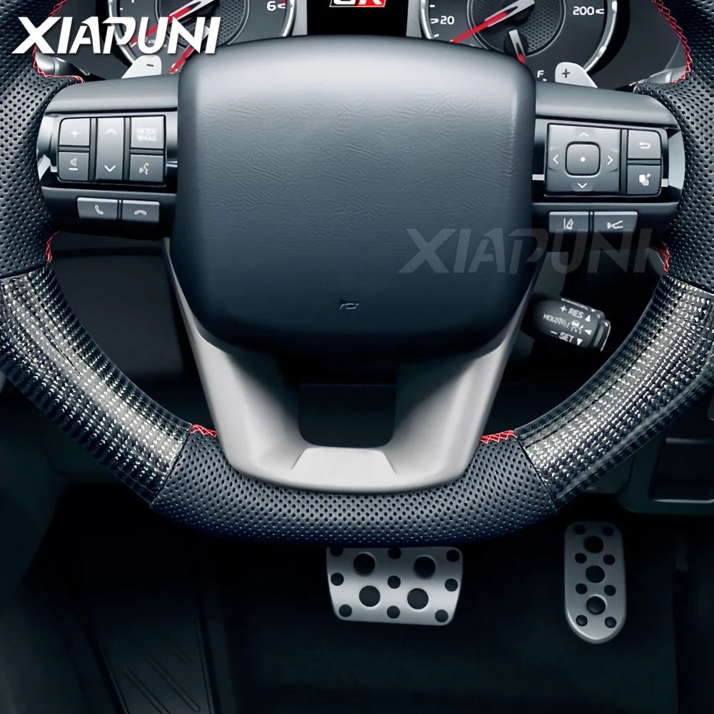Toyota Camry Carolla Levin Wildlander RAV4 Avalon 2018-2020 Racing Wheel 용 맞춤형 LED 탄소 섬유 핸들