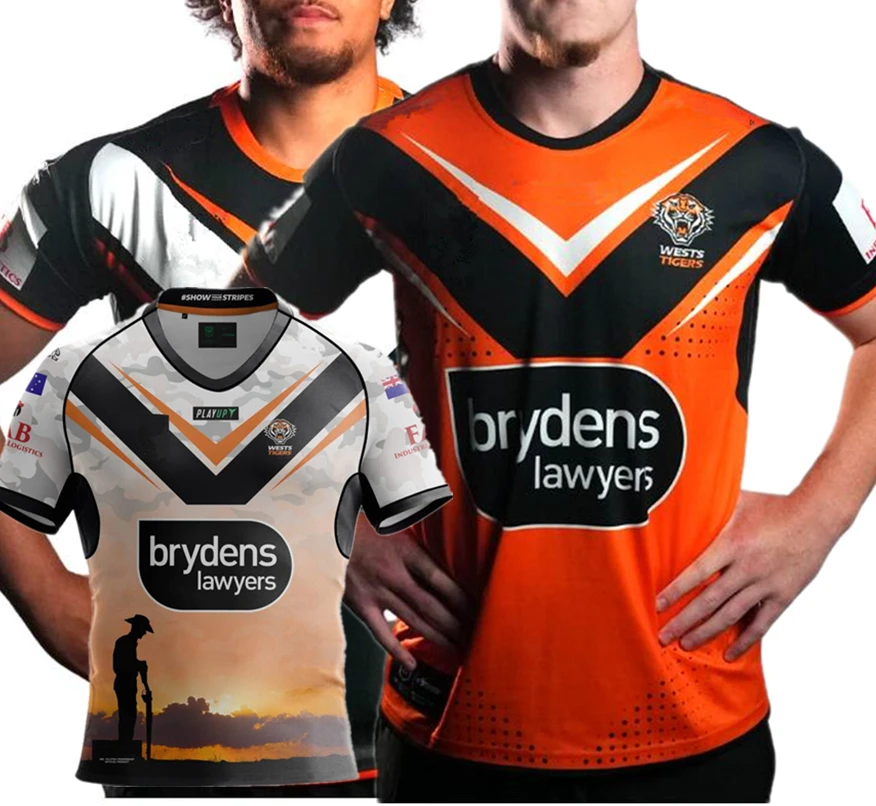 WESTS TIGERS ANZAC rugby jersey 2023 home away Retro rugby shirt Fishing  suit big size 5xl - AliExpress