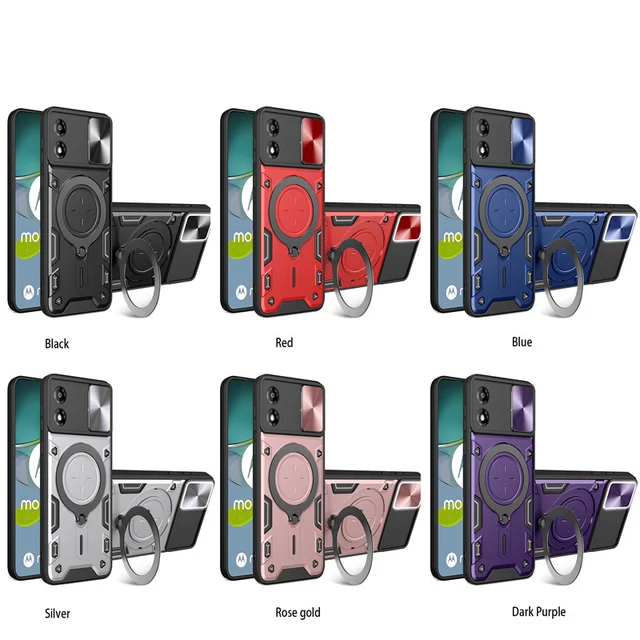 Coque De Protection Pour Motorola Moto E13, E40, G22... - Avec Protège-caméra Et Anneau