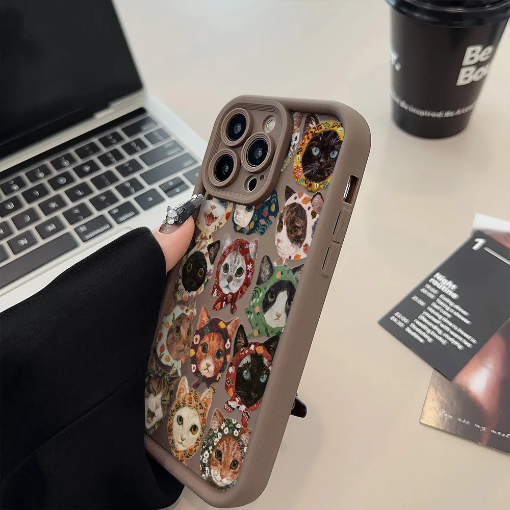 Vibrant Cat Design Soft Silicone Phone Case