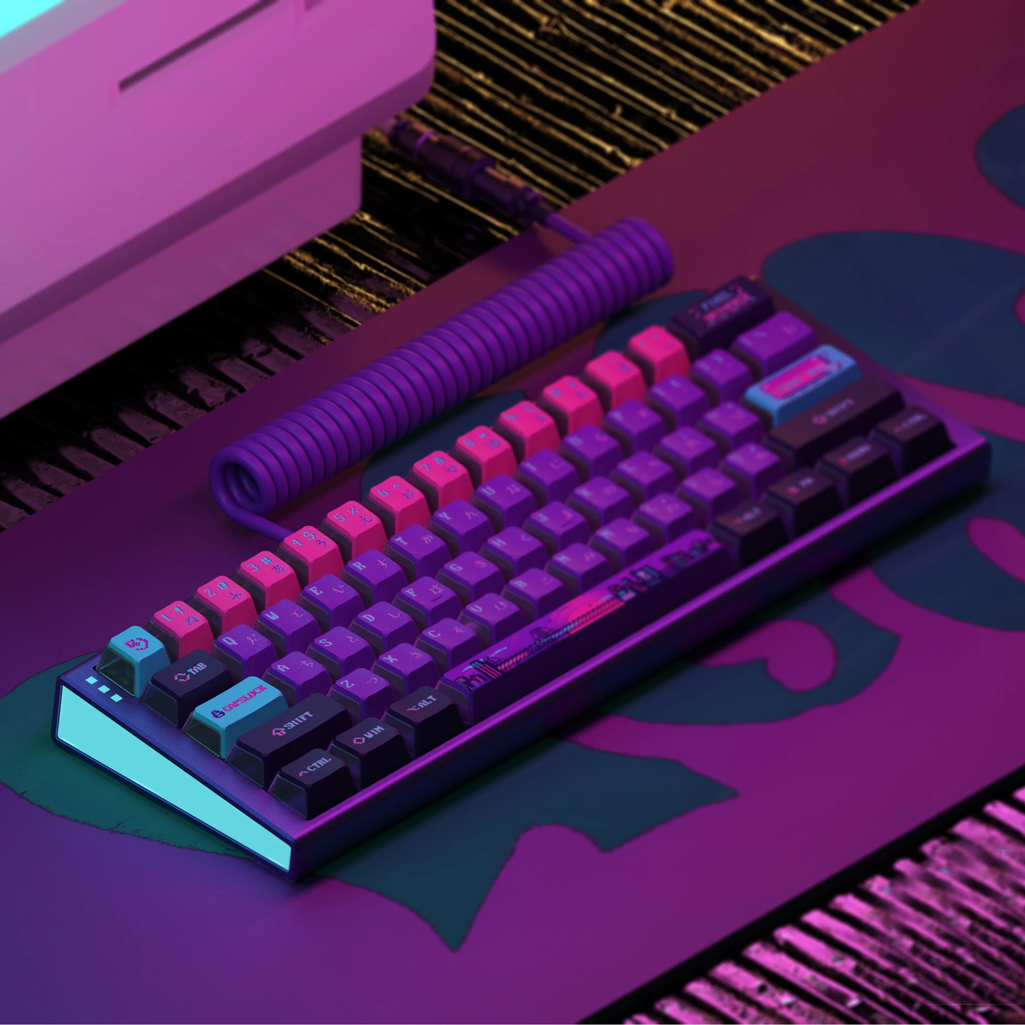 Pixel Universe 5-Sided Dye-Sub PBT Keycaps 121 Keys