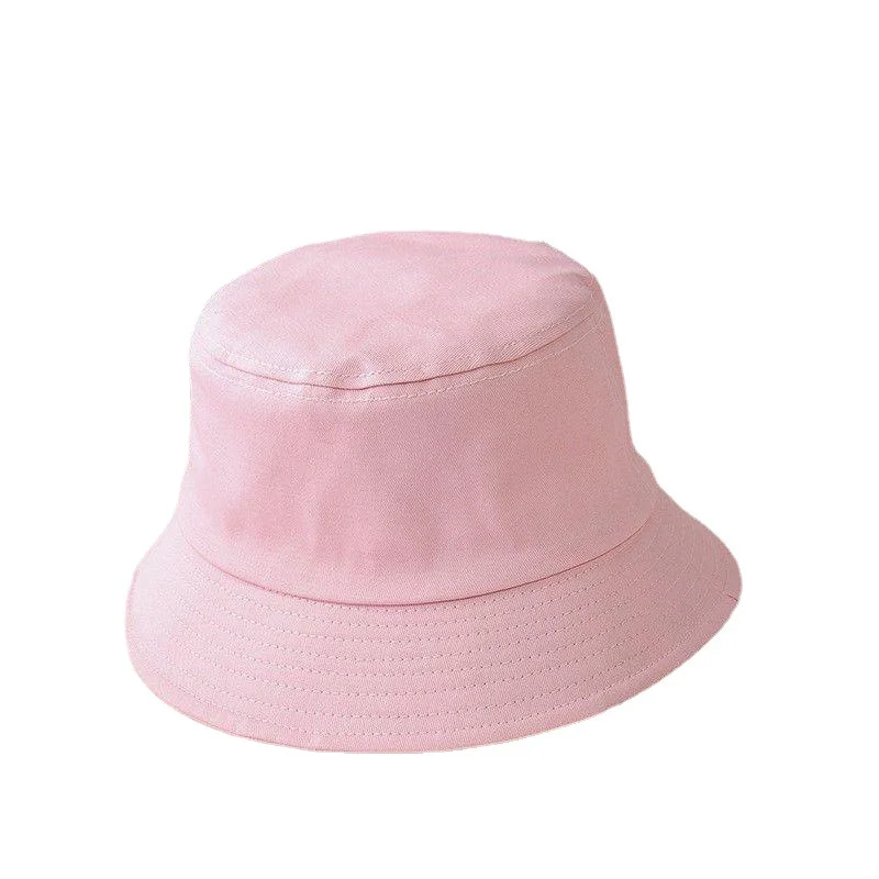Cotton Summer Foldable Bucket Hat Unisex Women Outdoor Sunscreen Hat Pure Color Fishing Hunting Cap Men Basin Chapeau Beach Cap 4