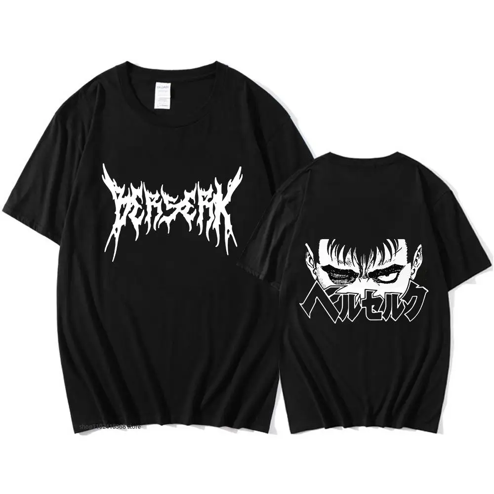 

Berserk Guts T-Shirts for Men Japanese Anime Graphic Tshirts 100%Cotton New Fashion Clothes Unisex Harajuku Women Tees Manga Top