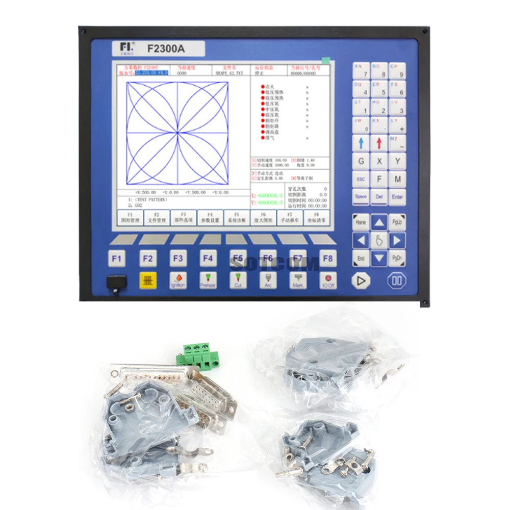 Cnc 플라즈마 F2300a/f2300at 2 축 Cnc 운영 체제 갠트리 절단기 컨트롤러 Cnc 불꽃 플라즈마 절단기